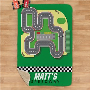 Personalized Kids' Race Car Blanket