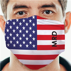 Personalized American Flag Face Mask