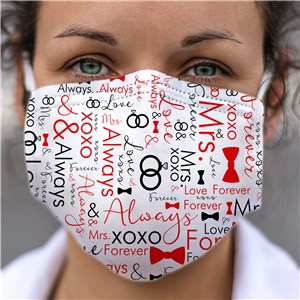 Future Mrs. Word Art Face Mask