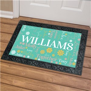 Family Word Art Doormat with Custom Text