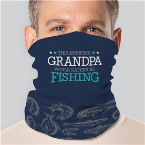 Personalized Rather Be Fishing Gaiter