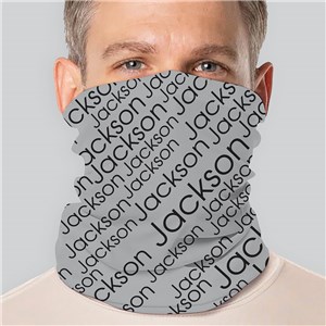 Personalized Word-Art Slanted Block Font Gaiter