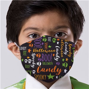 Halloween Word Art Face Mask