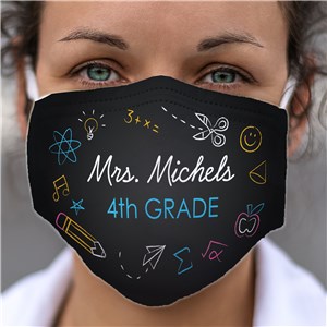 Personalized Teachers Black Board Face Mask