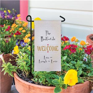 Personalized Live Laugh Love Mini Garden Flag