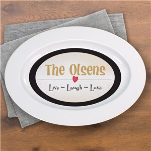 Personalized Live, Laugh, Love Serving Platter U205317