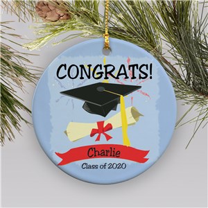 Personalized Ceramic Graduation Ornament | 2019 Graduation Keepsakes