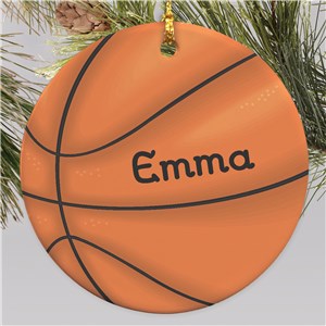 Basketball Personalized Ornament | Ceramic | Personalized Basketball Ornament