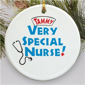 Very Special Nurse Personalized Ceramic Ornament | Personalized Nurse Ornaments