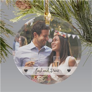 Glass Photo Ornament | Valentine Keepsake Gifts