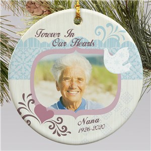 Ceramic Memorial Photo Ornament | Memorial Christmas Ornaments