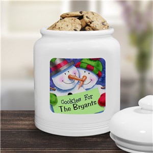 Personalized Ceramic Christmas Cookie Jar | Personalized Christmas Decor