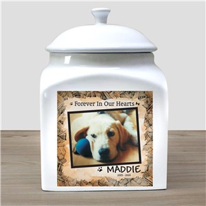 Personalized Ceramic Dog Photo Urn | Pet Memorial