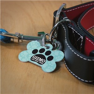 Personalized Pet Tag | Paw Print Dog Tag