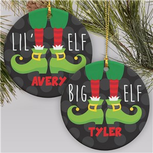 Personalized Elf Ornament | Ceramic | Personalized Ornaments