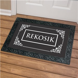 Personalized Filigree Welcome Doormat U814783X