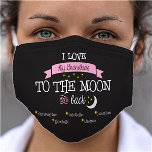 Personalized To the Moon and Back Face Mask