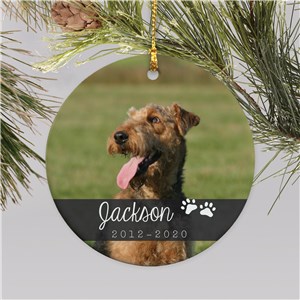 Personalized Pet Memorial Ornament | Photo Pet Memorial Ornament