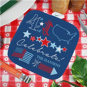 4th of July Personalized Pot Holder | Patriotic Gifts 