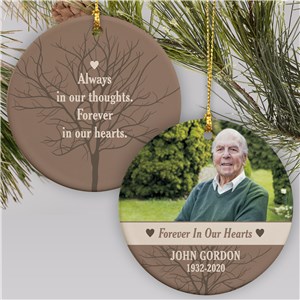 Memorial Ornament Photo Keepsake | Personalized Memorial Ornaments