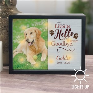 Personalized Favorite Hello Hardest Goodbye LED Shadow Box UV139522X