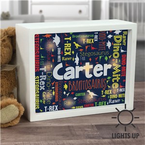  Personalized Dinosaur Word Art LED Shadow Box UV140192X