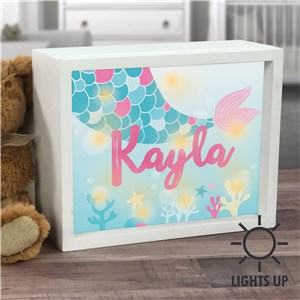 Personalized Mermaid Tail LED Shadow Box UV140262X