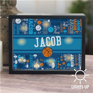 Personalized Sports Word-Art LED Shadow Box UV141522X