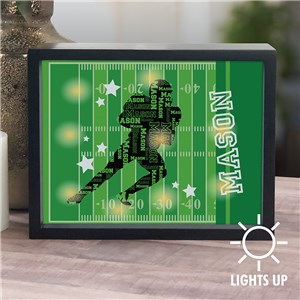 Personalized Sports Player Word-Art LED Shadow Box UV141532X