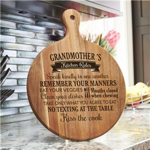 Personalized Kitchen Rules Acacia Paddle UV143741