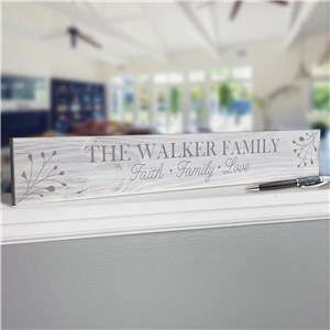 Personalized Home Decor Sign | White Washed Family Sign