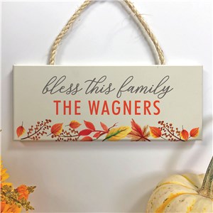 Personalized Fall Hanging Sign | Autumn Home Decor