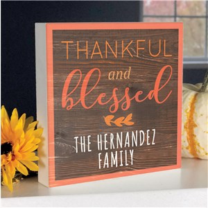 Personalized Fall Decor | Thankful and Blessed Sign