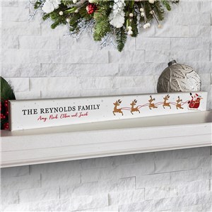 Personalized Santa's Sleigh Sign | Tabletop Christmas Decor