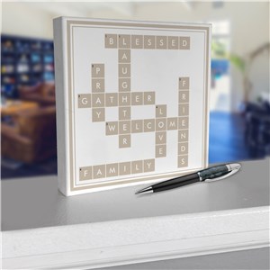 Personalized Square Sign | Crossword Tabletop Sign