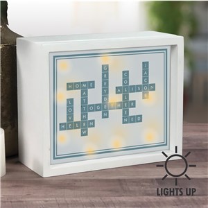 Personalized Shadow Box | Crossword-Themed Decor