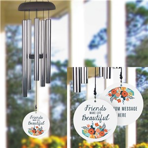 Personalized Friends Make Life Beautiful Wind Chime