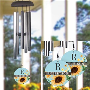 Personalized Sunflowers Wind Chime