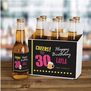 Personalized Cheers to Beer Label and Carrier Set | Personalized Birthday Gifts