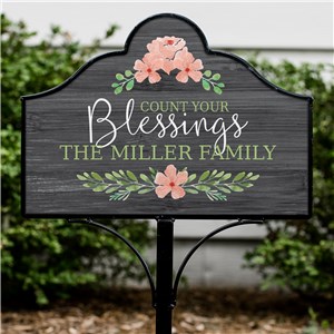 Personalized Count Your Blessings Magnetic Sign | Customized Yard Signs