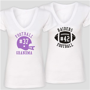 Personalized Team Spirit White V-Neck T-Shirt VN310618X