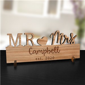 Engraved Couple's Wood Plaque | Personalized Wedding Gifts for Couple