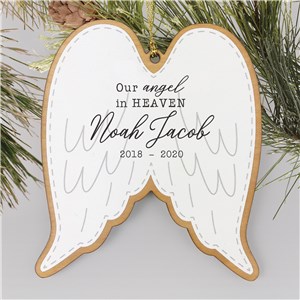 Customized Memorial Ornaments | Angle Wings Remembrance Ornament