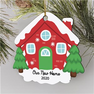 Personalized House Ornaments | Little Red House Ornament