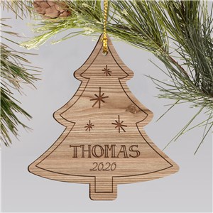 Personalized Christmas Tree Wooden Ornament | Personalized Ornament