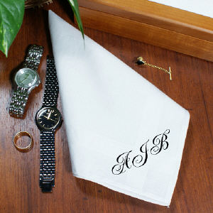 Any Initals Personalized Men's Handkerchief