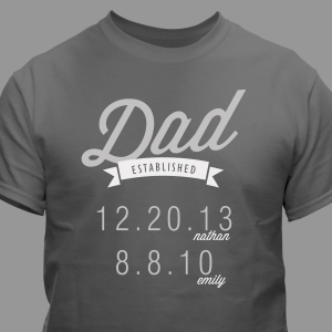 Year Established T-Shirt | Personalized Dad Shirts