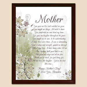 To My Mother Personalized Printed Plaque